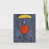 Met paraplu van Paul Klee, Abstracte kunst Kaart (Voorkant)