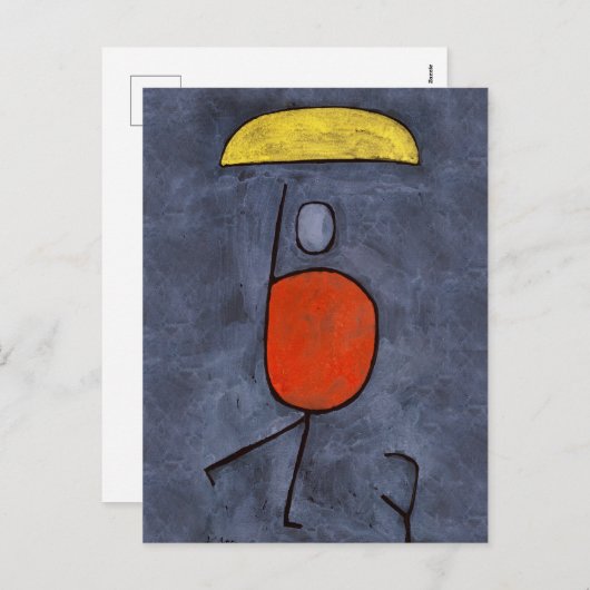 Met paraplu van Paul Klee Feestdagenkaart (Voorkant / Achterkant)