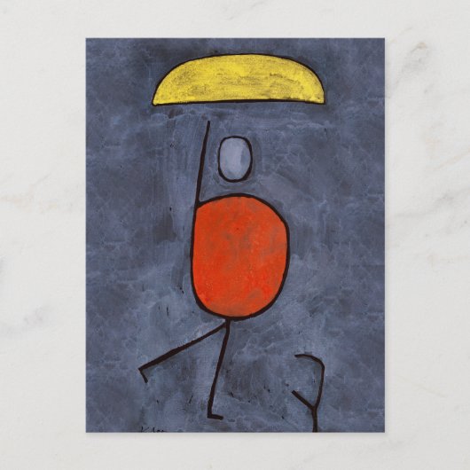 Met paraplu van Paul Klee Feestdagenkaart (Voorkant)