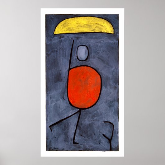 Met paraplu van Paul Klee Poster (Voorkant)