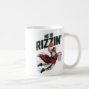 Met Pasen is hij Rizzin Jesus Basketball Christeli Koffiemok