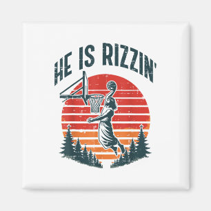 Met Pasen is hij Rizzin Retro Basketbal Religieuze Magneet