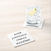 Met Patience Paper Coaster Kartonnen Onderzetters (Insitu)