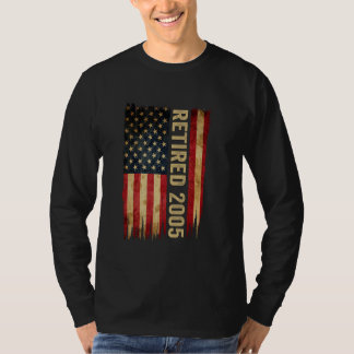 Met Pensioen 2005 Mannen Vrouwen Grappig Pensioen T-shirt