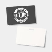 met pensioen 2023 badge (Front & Back)