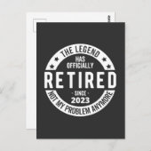 met pensioen 2023 briefkaart (Voorkant / Achterkant)