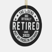 met pensioen 2023 keramisch ornament (Rechts)