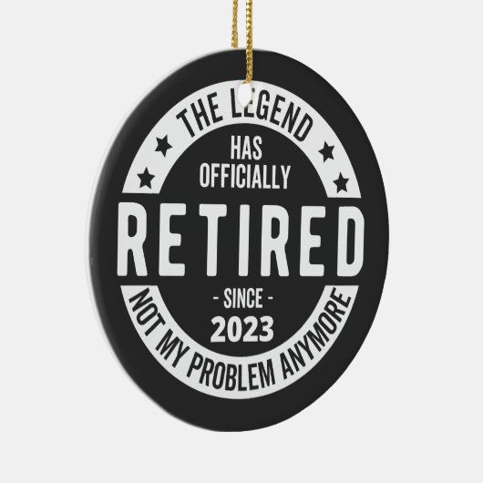 met pensioen 2023 keramisch ornament (Rechts)