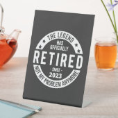 met pensioen 2023 reclamebord met voetstuk (Insitu)