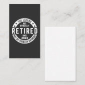 met pensioen 2023 visitekaartje (Voorkant / Achterkant)
