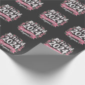 Met pensioen 2024 Niet mijn probleem meer Pensioen Cadeaupapier (Hoek)