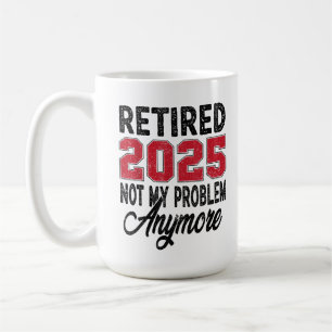 Met pensioen 2025 Grappige Vintage Pensioen Humor Koffiemok