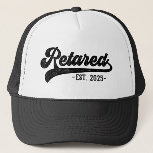 Met pensioen 2025 Pensioen Mannen Vrouwen Humor  Trucker Pet
