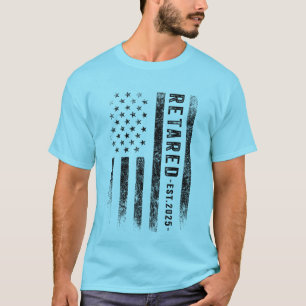 Met pensioen 2025 Vintage pensionering Amerikaanse T-shirt