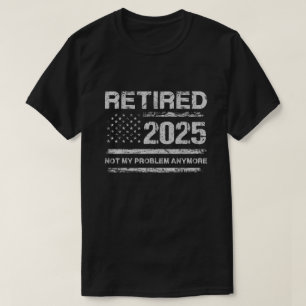 Met pensioen 2025 VS Vlag Met pensioen 2025 Mannen T-shirt