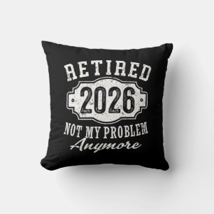 Met pensioen 2026 Grappig met pensioen 2026 Mannen Kussen