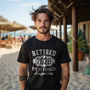 Met pensioen 2026 Grappig met pensioen 2026 Mannen T-shirt