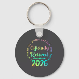 Met pensioen 2026 Grappig met pensioen voor vrouwe Sleutelhanger
