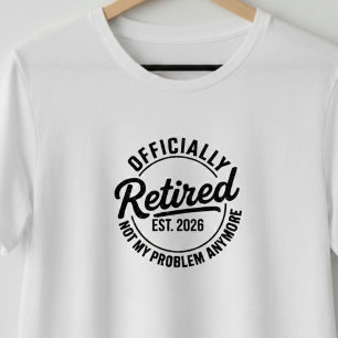 Met pensioen 2026 Grappige cadeaus voor mannen en T-shirt