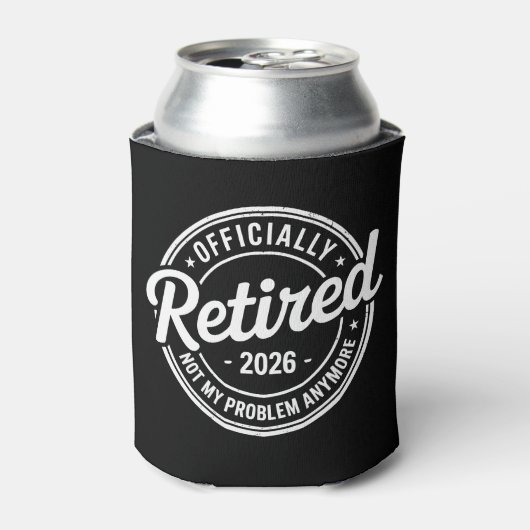 Met pensioen 2026 Niet Mijn Probleem Meer Pensioen Blikjeskoeler (Blikje Voorkant)