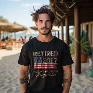 Met pensioen 2027 Niet Mijn Probleem Meer NL Vlag T-shirt