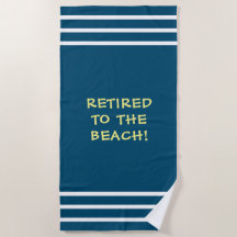 Met Pensioen Aan Het Strand, Witte Strepen, Oceaan