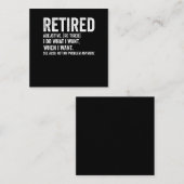 Met Pensioen Bijvoeglijk Naamwoord Definitie Niet  Vierkante Visitekaartje (Voorkant / Achterkant)