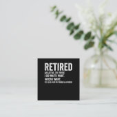 Met Pensioen Bijvoeglijk Naamwoord Definitie Niet  Vierkante Visitekaartje (Staand voorkant)