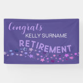 MET PENSIOEN! CUSTOM Gepensioneerde felicitatieban Spandoek (Horizontaal)