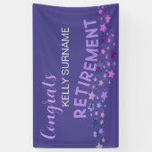 MET PENSIOEN! CUSTOM Gepensioneerde felicitatieban Spandoek (Verticaal)