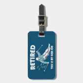 Met Pensioen Dit Is Mijn Nieuwe Baan Skiën Bagagelabel (Voorkant verticaal)