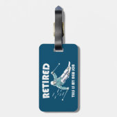 Met Pensioen Dit Is Mijn Nieuwe Baan Skiën Bagagelabel (Achterkant verticaal)