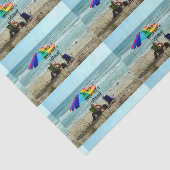 Met pensioen--Elke dag is zaterdag. Gaat vissen Tissuepapier (Detail)