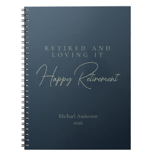 Met Pensioen en dat is leuk Geschenk Notitieboek (Voorkant)