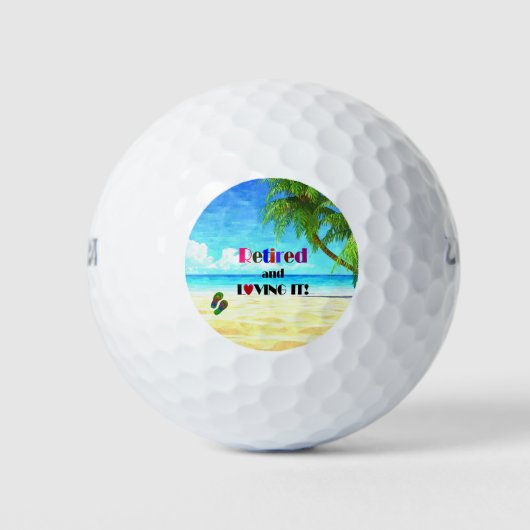 Met pensioen en dat is leuk! golfballen (Voorkant)
