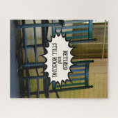 Met pensioen en nog steeds rockend aangepast ornam legpuzzel (Horizontaal)