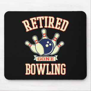 Met Pensioen Gegaan Bowling Bal Schattig Pensioeng Muismat