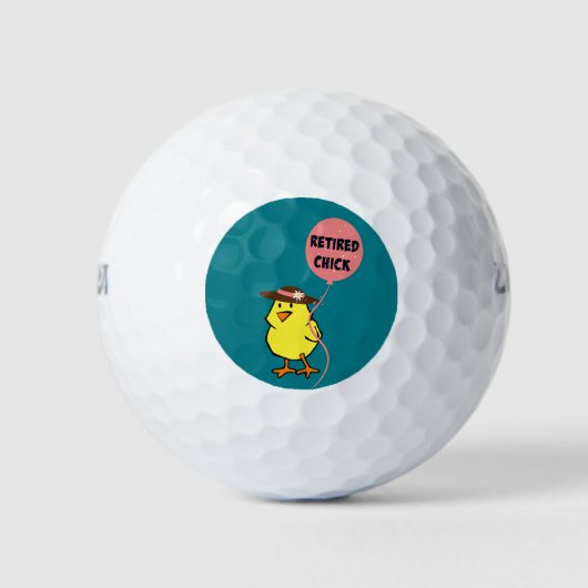 Met pensioen gegane kip...oh zo schattig golfballen (Voorkant)