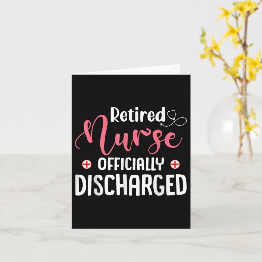 Met pensioen gegane verpleegster officieel ontslag kaart (Gele Bloem)
