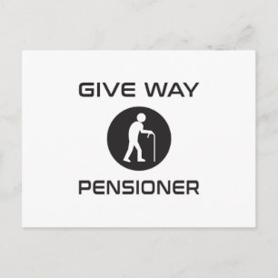 Met Pensioen Gepensioneerde Opa Pensioen Grappig C Briefkaart