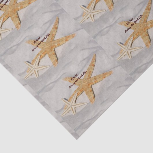 Met pensioen...Het goede leven leiden Tissuepapier (Detail)