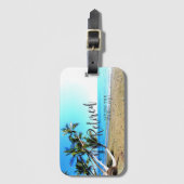 Met pensioen... Het goede leven leiden, tropisch l Bagagelabel (Voorkant (verticaal))