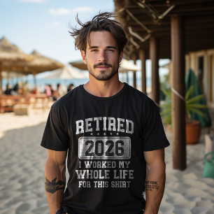 Met pensioen in 2026. Ik heb mijn hele leven hierv T-shirt