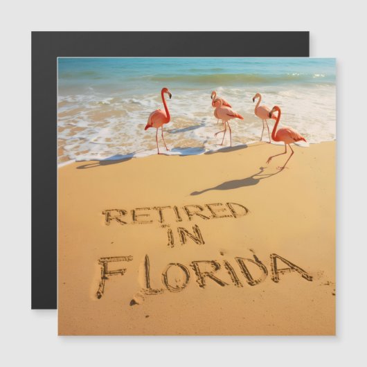 Met Pensioen in Florida Flamingo's op het Tropisch (Voorkant / Achterkant)