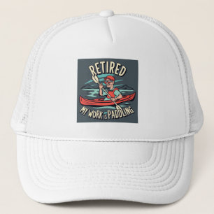 Met Pensioen Is Mijn Werk Peddelen Kayak Trucker Pet
