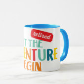 Met pensioen. Laat het avontuur beginnen! Mok (Voorkant rechts)