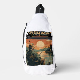 'Met Pensioen, Niet Verlopen' Vintage Vissen Sling Bag