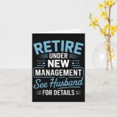 Met Pensioen Onder Nieuw Management Zie Echtgenoot Kaart (Gele Bloem)