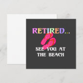 Met pensioen...Tot ziens op het strand (Voorkant / Achterkant)