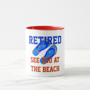 Met pensioen - Tot ziens op het strand Mok
